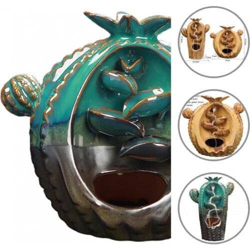 Exquisite Workmanship Useful Cute Ceramic Backflow Incense Burner Delicate Waterfall Incense Holder Vibrant for Home
