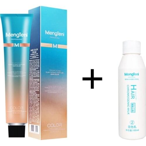 Fashion Hair Coloring Cream with Deveoper 1 Set Permanent Hair Dye Beauty Hair Long Lasting Professional Colorant Paint Pigment