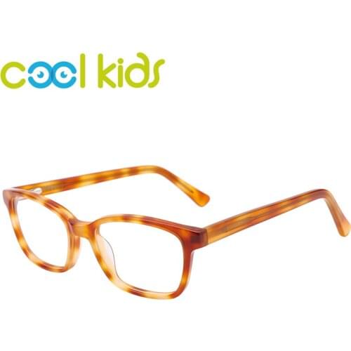 COOL KIDS Anti-blue Children Glasses Acetate material Tortoise Kids Glasses Optical Prescription with Girl and Boys Glasses