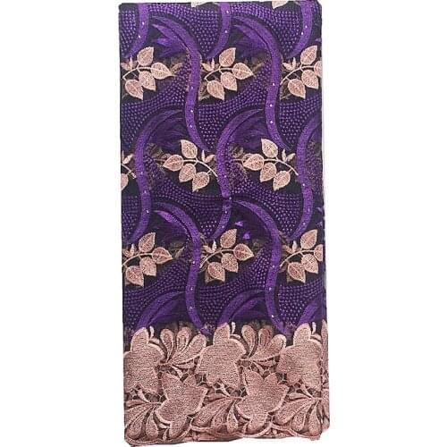 High Quality African Lace Fabric Net 2019 French Lace Fabric Tulle With stones Guipure Nigerian Lace Fabric For Wedding Purple