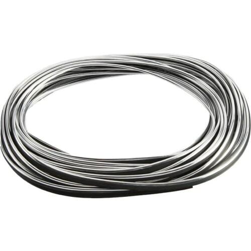 LBWS-297 Car Sealing Strip Silver Plating Car Decoration 10m Rubber Car Front Windshield Panel Sealing Strip for Vehicle