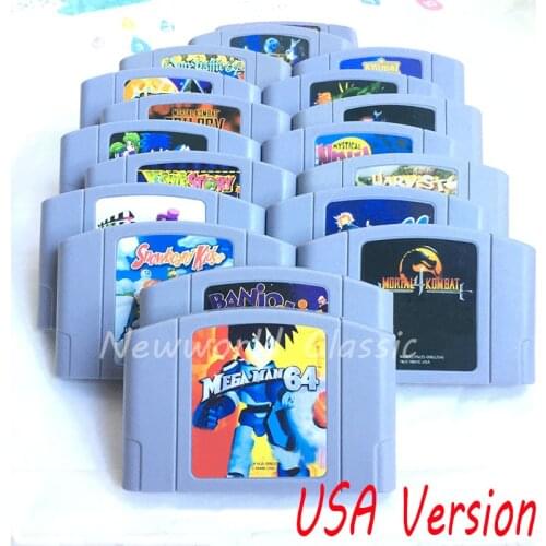 Mega Man Banjo-Kazooie Evil 2 Snowboard12 US NTSC Version English Language for 64 bit Game Console for Video Game Cartridge Card
