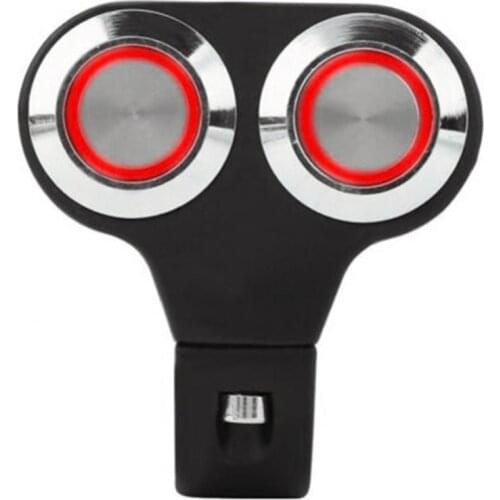 Motorcycle Switch 25mm Motorcycle Handlebar Manual-return Button LED Light Lamp Control Switch motorcycle modification