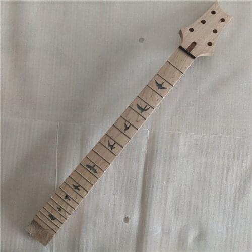 Unfinished mahogany 22 frets electric guitar neck maple fingerboard set-in guitar neck 24.75inch