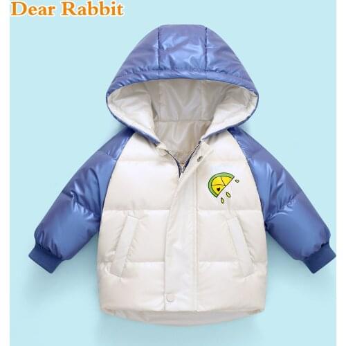 2020 new autumn Winter White Duck Down Jacket For Girls Clothes Hooded Patchwork Thicken Children Parka kids Boys Outerwear Coat