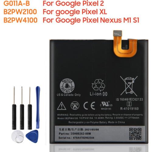 Original Replacement Battery G011A-B B2PW2100 B2PW4100 For HTC Google Pixel 2 2B Muski Pixel XL Nexus M1 Pixel Nexus M1 S1