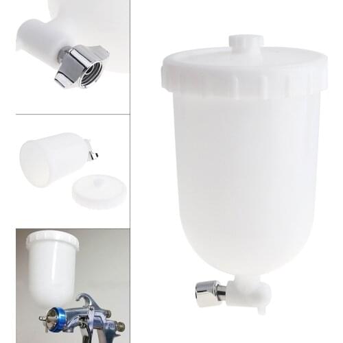 Spray Gun Paint Cup 400ml ABS Plastic Pot with 1/4'' Interface Diameter Internal Thread for Holding Liquid Spray Gun Power Tools