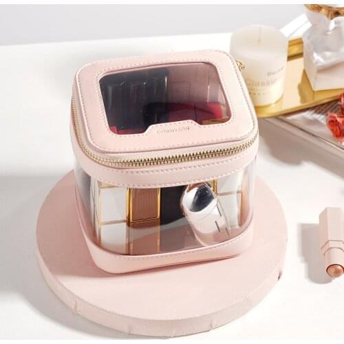 Rownyeon TPU Clear Makeup Case 2020 New Design Cosmetic Lipstick Storage Organizer Zippers