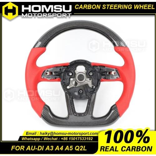 Custom alcantar carbon fiber steering wheel For audi 2017-2020 A3 A4 A5 Q2L racing wheel convertible