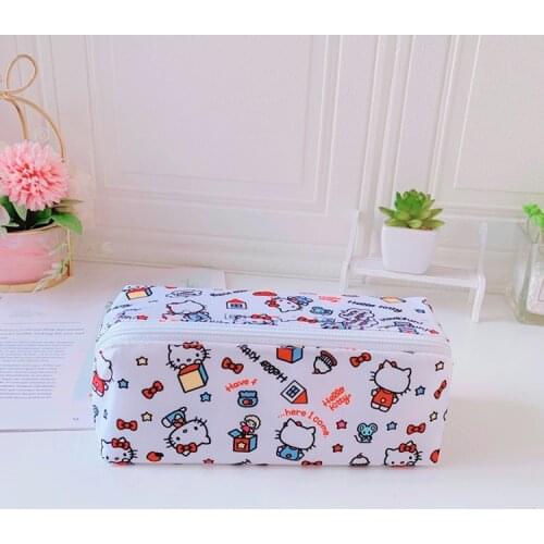 Sanrio hello kitty 3D cosmetic bag Kuromi pencil case storage bag Melody travel storage bag makeup folding bag Clutch coin purse