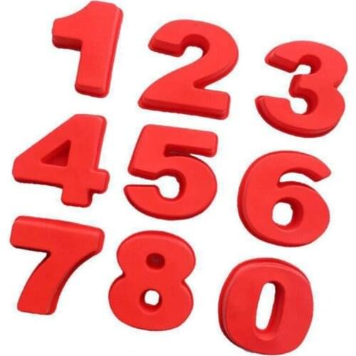 HGHO 9Pcs/Set 10 Inch Silicone Cake Baking Mold Number 0-8 Chocolate Mold Cake Dessert Tool for Wedding Birthday Anniversary