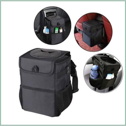 Foldable Waterproof Storage Bucket Chair Back Hanging Storage Box Back Chair Trash Can Car Folding Bottle Storage bag For Travel