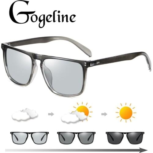 Gogeline Photochromic Sunglasses Men Polarized Night vision Chameleon Discoloration Sun glasses for men women
