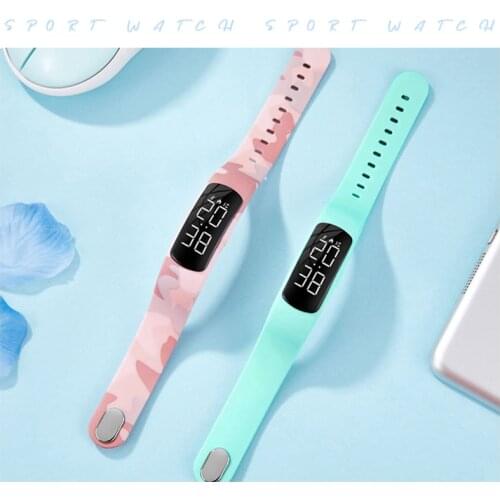 Sports waterproof ladies smart watches, multi-function digital sports student watches, alarm clocks, pedometer watches