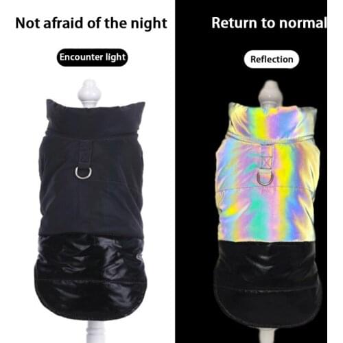 Reflective Dog Clothes Waterproof Dog Winter Coats Cold Weather Vest Jackets Windproof Dog Apparel For Small Medium Large Dogs
