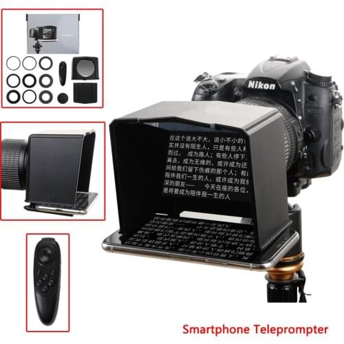 Teleprompter for Xiaomi iPhone Samsung Huawei Phone for Sony Canon Nikon DSLR Camera Video Interview Teleprompter Smartphone