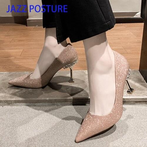Women Pumps Extrem Sexy High Heels Women Shoes Thin Heels Female Shoes Wedding Shoes Gold Sliver White Ladies Shoes z492