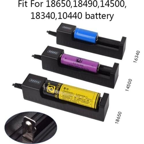 Universal 1 slot Battery USB Charger adapter LED Smart Chargering for Rechargeable Batteries Li-ion 18650 26650 14500