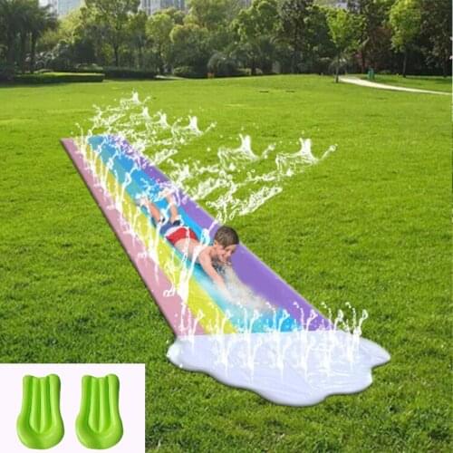 15Ft Lawn Rainbow Water Slides for Kids Children Boys & Girls Summer Backyard G2AE