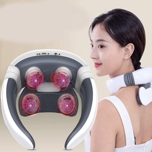 Cervical Spine Massager Electric Pulse Instrument for Shoulder Protector Relieve Stress Neck Massage Machine Health Care