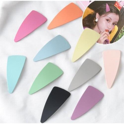 Scrub Colorful Triangle Hairgrip Women Girls Hair Clip Bobby Pin Accessories For Girls Hair Barrette Hairclip Headwear Headdress