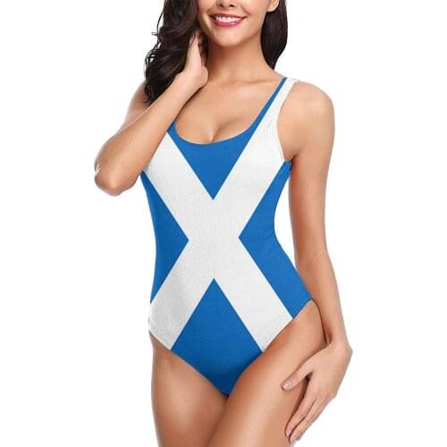 Womens One-Piece Bathing Suits Scottish Flag Sexy Surfing Swimsuits Teen Girls