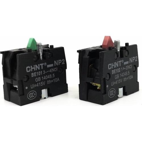 1pcs CHINT Button Switch Contact Block Normal Open NP2-BE101 NO Normal Close NP2-102 NC