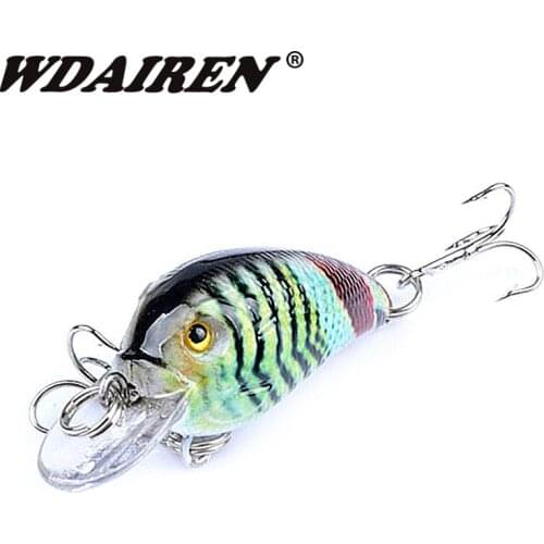 1Pcs Crank Fishing Lure 4.5cm 4g Minnows Swimbait Wobblers Crankbait artificiais 3D painted hard bait pesca fishing tackle