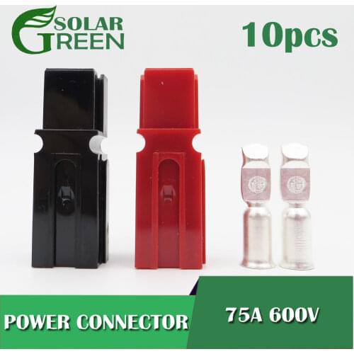 75A 600V PP30 Power Connector Plug Red Black PP30 Powerbank Contacts For Solar Caravan Boat