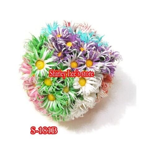 120 bunches=1440pcs PRETTY Miniature Field Daisy,Favour Box Decoration , CRAFT Mix 8 different colors
