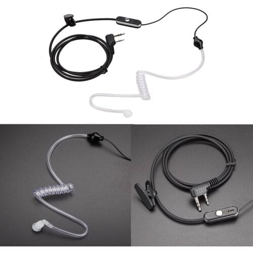 2 Pin K Plug Acoustic Tube PTT Mic Earpiece Earphone Monitor Headphone Headset For Kenwood Baofeng Retevis HYT WOUXUN TYT Radios