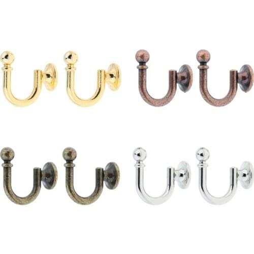 2pcs Vintage Curtain Hold Wall Mounted Back Tieback Retro Zinc Alloy Wall Hook for Window Treatment Hardware Accessories