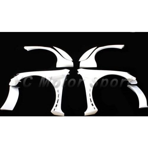 FRP Fiber Glass Racing Style Wide Front & Rear Fender Flare 8pcs Fit For 2009-2012 Golf VI GT R20 Wide Fender Kits