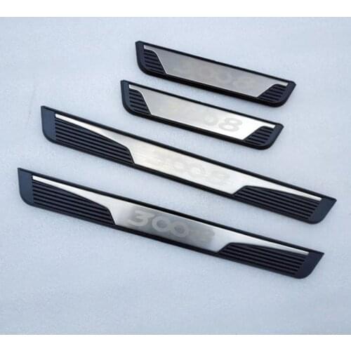 For Peugeot 3008 gt 3008GT Accessories styling 2017 2018 2019 Door Sill Scuff Plate Trim Plates