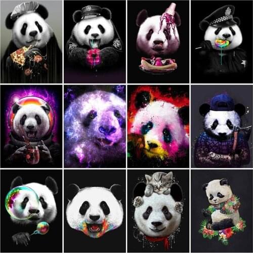 5D DIY Diamond Painting Funny Panda Animal Mosaic Full Drill Square/Round Diamond Embroidery Cross Stitch Kits Home Wall Decor