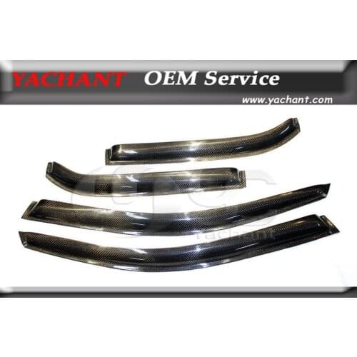 Auto Accessories Carbon Fiber CF Window Defector 4 pcs Fit For 2001-2007 Lancer Evolution 7-9 EVO 7 8 9 Wind Awnings Shelters