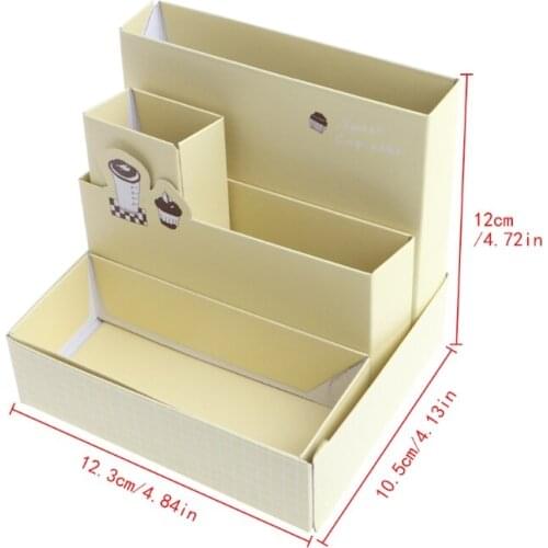Paper Board Storage Box Desk Decor Stationery Makeup Cosmetic Case Organizer DIY