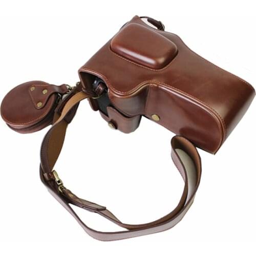 High quality portable PU Leather Camera Case Cover For Canon EOS 90D 80D 70D 60D 80DII With Storage Bag Bottom Opening Case