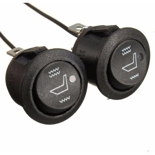 JX-LCLYL 2pcs 3 Pins Round Car Heated Seat Heater Rocker Switch High Low Control