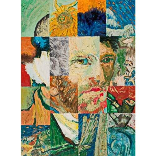 Handmade Painting Willem Van Gogh Portrait By Montage Method On Oil Canvas For Living Room Decor Wallpaper Gallery