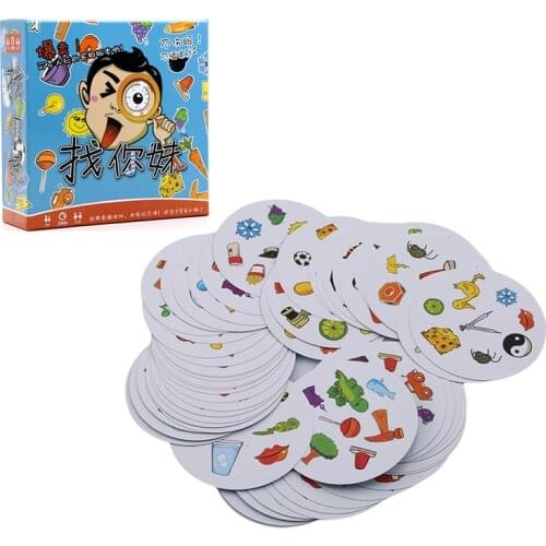 Children Card Games Family Party Game Spot It Dobble Find It Classical Focus On Training Paper Funny Toys for Kids