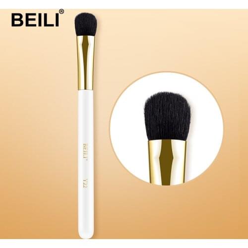 BEILI New Pro Make up Brushes Powder Foundation Face brush Natural goat hair Smokey Blending Cosmetic Brush Tool Box packing