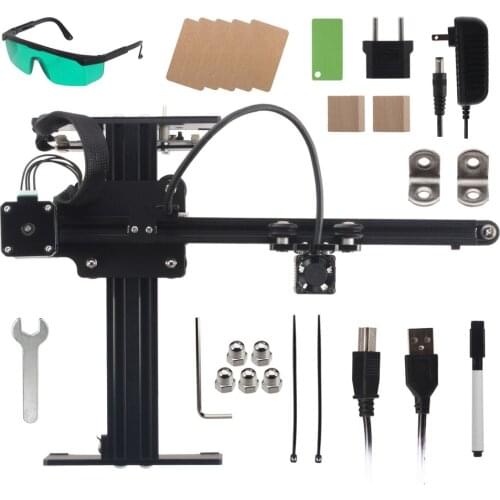 12V 3500MW CNC Laser Engraver Portable Engraving Carving Machine Mini DIY Laser Logo Mark Printer for Metal Engraving