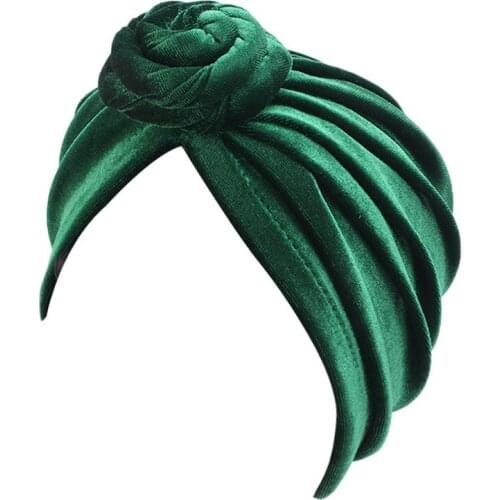 Hot Sale Korean Fluffy Whirlpool Flower Headband Hat National Turban Bonnet Hijab Cap Ladies Fashion Styling Coloring Fashion