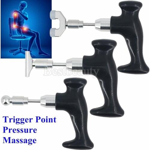 Multifunctional Muscle Relaxation Deep Tissue Massage Tool Trigger Point Pressure For Low Back Pain Home Use Black Massager