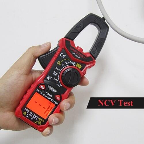 HT206D Auto Range AC DC Amp Multimeter Ohm Capacitance Tester Amp Meter Digital Pinza Amperometric Current Clamp Multimeter
