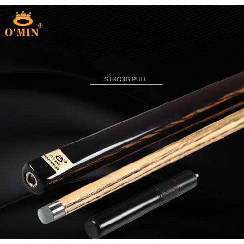 O'MIN GOLDEN SWORD All Handmade One Piece Snooker Cue Kit with Case with Extension 10mm Tip Professional Snooker Billiard Stick