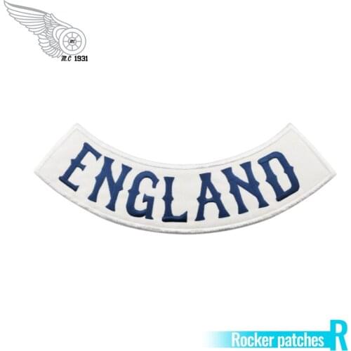 SOA England Germany Rocker Outlaw Patches Rider Iron On Back of Clothing DIY Patch Free shipping Eco-friendly Customized Design