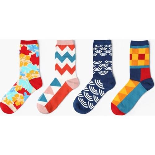 2017 New Happy British Wind combed cotton socks men women socks personality lover sock colorful fashion free size