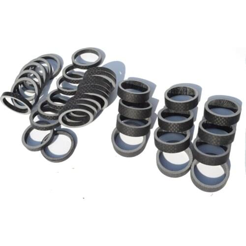 Wholesale No brand logo full carbon fiber bicycle headset spacer bike cycling parts frame fork washer 5mm 10mm 50pcs/lot